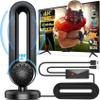 TV Antenna Indoor for Local Channels: Bunobry Portable Long Range 360 Reception Digital HDTV Antenna - Strong Magnetic Base Support 4K 1080P VHF UHF with Smart Switch Signal Amplifier view 1