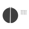 IWOWHERO 2pcs Drawer Pull Handles Semicircle Cabinet Pulls Space Aluminum Knobs for Dresser Cabinet Drawer view 1