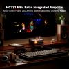 Fosi Audio MC331 Tube Integrated Amplifier with DAC, 2 Channel Home Audio Stereo Power Amp for HiFi Bookshelf Speakers/3.5mm Headphones, Vintage VU Meter Preamp with Bluetooth and USB/Opt/Coax/RCA view 2