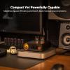 Fosi Audio MC331 Tube Integrated Amplifier with DAC, 2 Channel Home Audio Stereo Power Amp for HiFi Bookshelf Speakers/3.5mm Headphones, Vintage VU Meter Preamp with Bluetooth and USB/Opt/Coax/RCA view 3