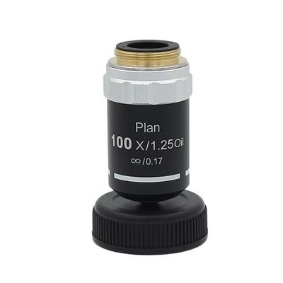 JOEBO Microscope Kit 4X10X40X100X Plan Infinity Achromatic Microscope Objective Microscope Lens Adapters(100X)