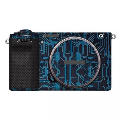 Alpha 6700 Camera Body Sticker Protective Skin Vinyl Film Decals Accessories for Sony A6700 (Circuit Blue)