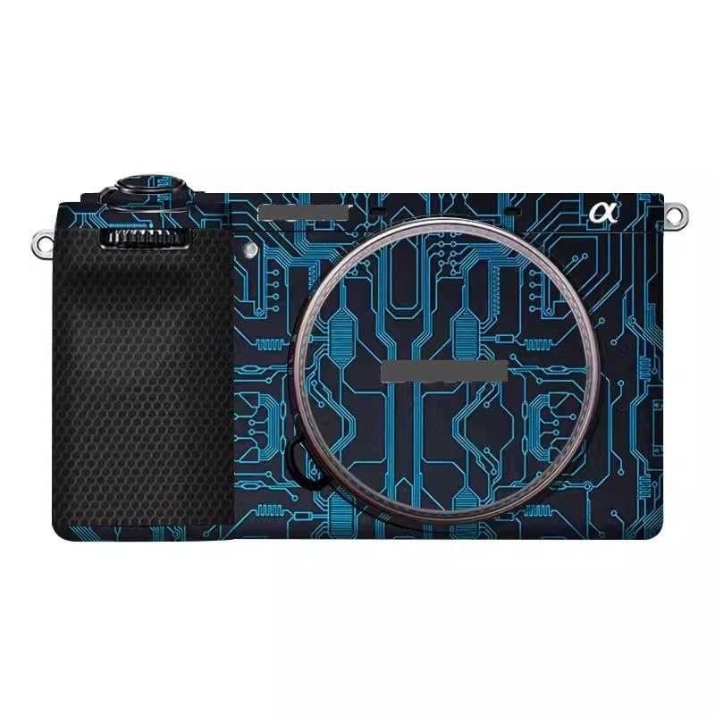 Alpha 6700 Camera Body Sticker Protective Skin Vinyl Film Decals Accessories for Sony A6700 (Circuit Blue)