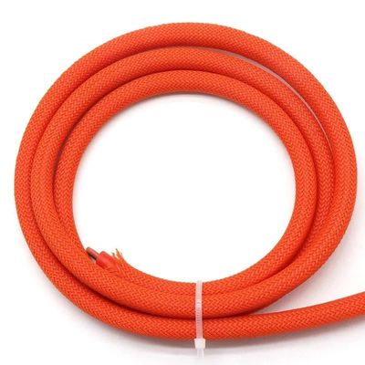 EASYFA 6mm PET Braid Sleeving, High Density Cable Sheath Wrap Cable Protector Braid Sleeves for Wires Cable Protection(Orange,30 Meters)
