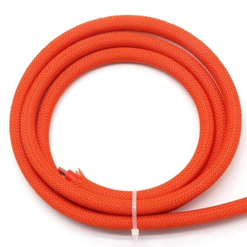 EASYFA 6mm PET Braid Sleeving, High Density Cable Sheath Wrap Cable Protector Braid Sleeves for Wires Cable Protection(Orange,30 Meters)