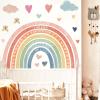 Large Rainbow Wall Stickers Kids Inspirational Wall Decal Peel and Stick Boho Rainbow Art Decals for Baby Girls Bedroom Pastel I Am Motivational Art Murals for Nursery Playroom Home Decor 44.5"x73.4" view 2
