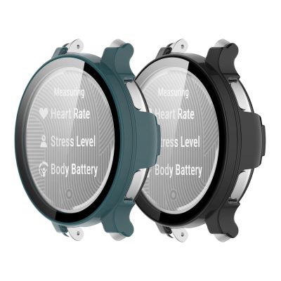 2Pack Case Compatible for Garmin Lily 2 Active All-Round Screen Protector Case Compatible for Garmin Lily 2 Active Smartwatch (Green/Black)
