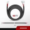 Edinstry 2PCS 16 AWG 10 Feet Wiring Harness Extension Kit Driving Fog Light Boat Lighting for LED Work Light Bar Led Pods Off Road Lights view 2