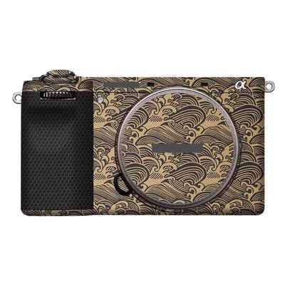 Alpha 6700 Camera Body Sticker Protective Skin Vinyl Film Decals Accessories for Sony A6700 (Wave Gold)