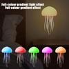 Led Cute Jellyfish Night Light, Jelly Fish Lamp, RGB Gradient Cute Jellyfish Bedside Lamp Voice Control Light Rechargeable, Type-C Table Lamp Bedside Lamp with Touch Sensor Lamp for Bedroom view 3