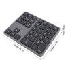 Heayzoki BT Number Pad, USB C Rechargeable 2.4G Numeric Keypad, External 35 Keys Keyboard with Receiver, for Smartphones, Laptops, Desktops, Tablets (Grey) view 4