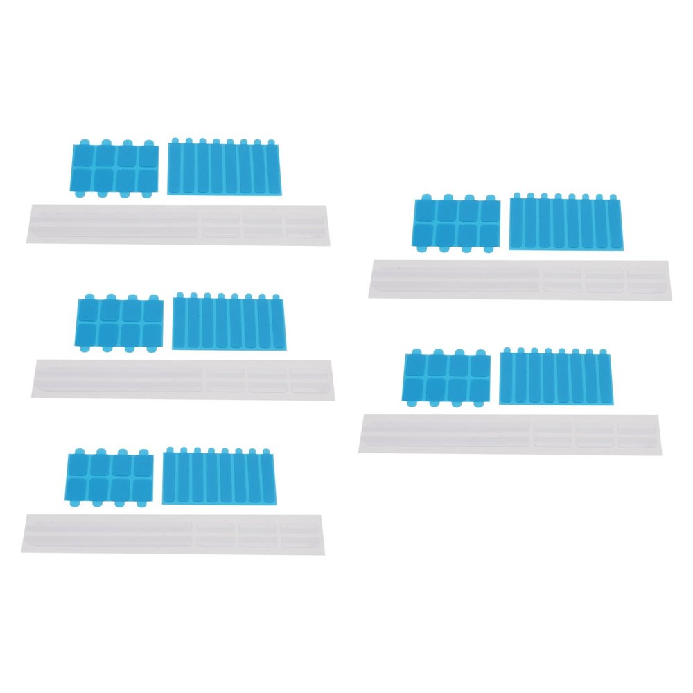 5 sets Plastic Sided Adhesive Stickers Slide Mount Adhesive Strips for Privacy Screen