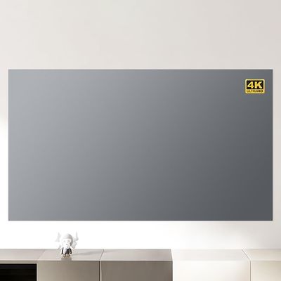 GJPXFR 4K HD Anti-Light Projector Screen, 100" 84" 72" 60" Manual Frameless Projection Screen, 4:3 Home Theater Movie Screen, Wrinkle Free(4:3(100inch))