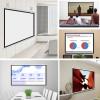 HJXGQJM White HD Pull Down Projector Screen, 40", 50", 60", 72" Portable Projector Screen, 16:9 HD Foldable Projector Screens Pull Down, for Home Theater Cinema Indoor Outdoor(16:9,40") view 2
