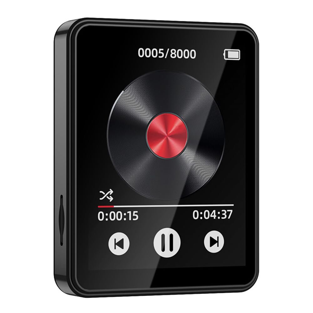 ACAGALA MP3 & MP4 Player with Speaker 2.4 Inch Full Touch Screen BT5.0 with Built-in Speaker Supports E-Book Reading and High Clear Video Playback USB Mini Mp3 Player