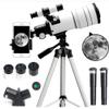 Telescope for Adults & Kids, 300mm Portable Telescope with an Phone Adapter & A Remote 70mm Aperture Astronomical Refractor Telescopes, Adjustable Tripod, for Astronomy Beginners (15X-150X) view 1