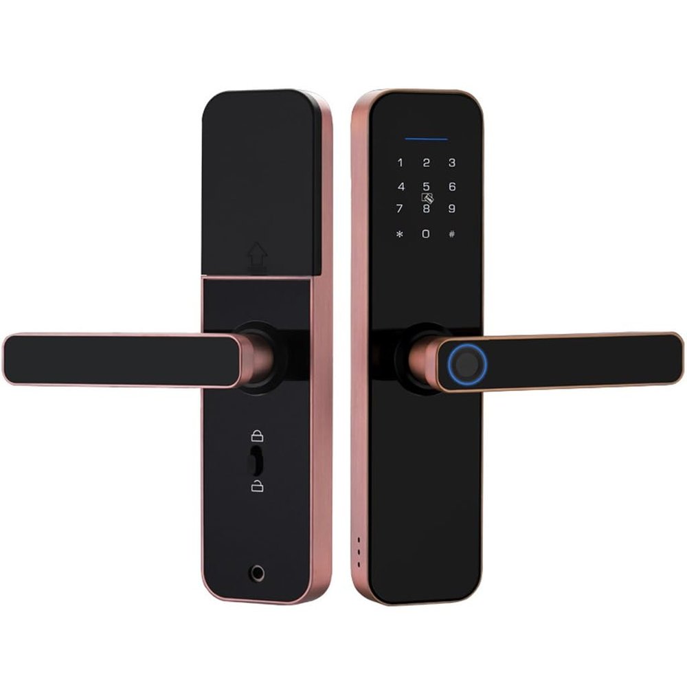HIONJIN Control Unlocking Recognition Fingerprint Waterproof Smart Lock(White-Dinosaur Doodle4)