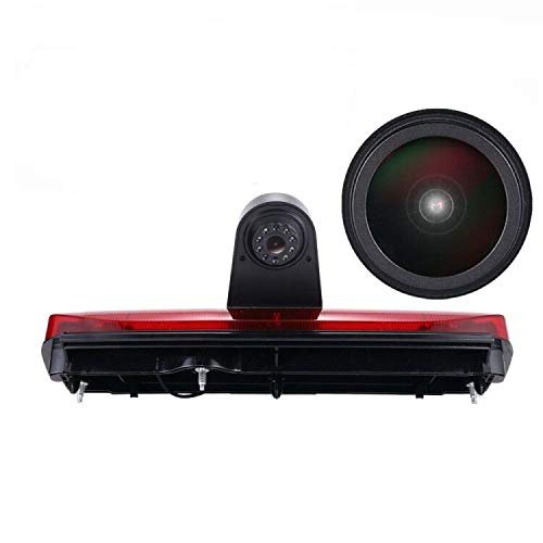 18mm HD Car Third Roof Top Mount Brake Light 3 Rear View Camera Parking Safety Assistant System, Night Vision Waterproof for Ford Transit Connect 2014-2017 Stop lamp Transporter Business MPV SUV Bus