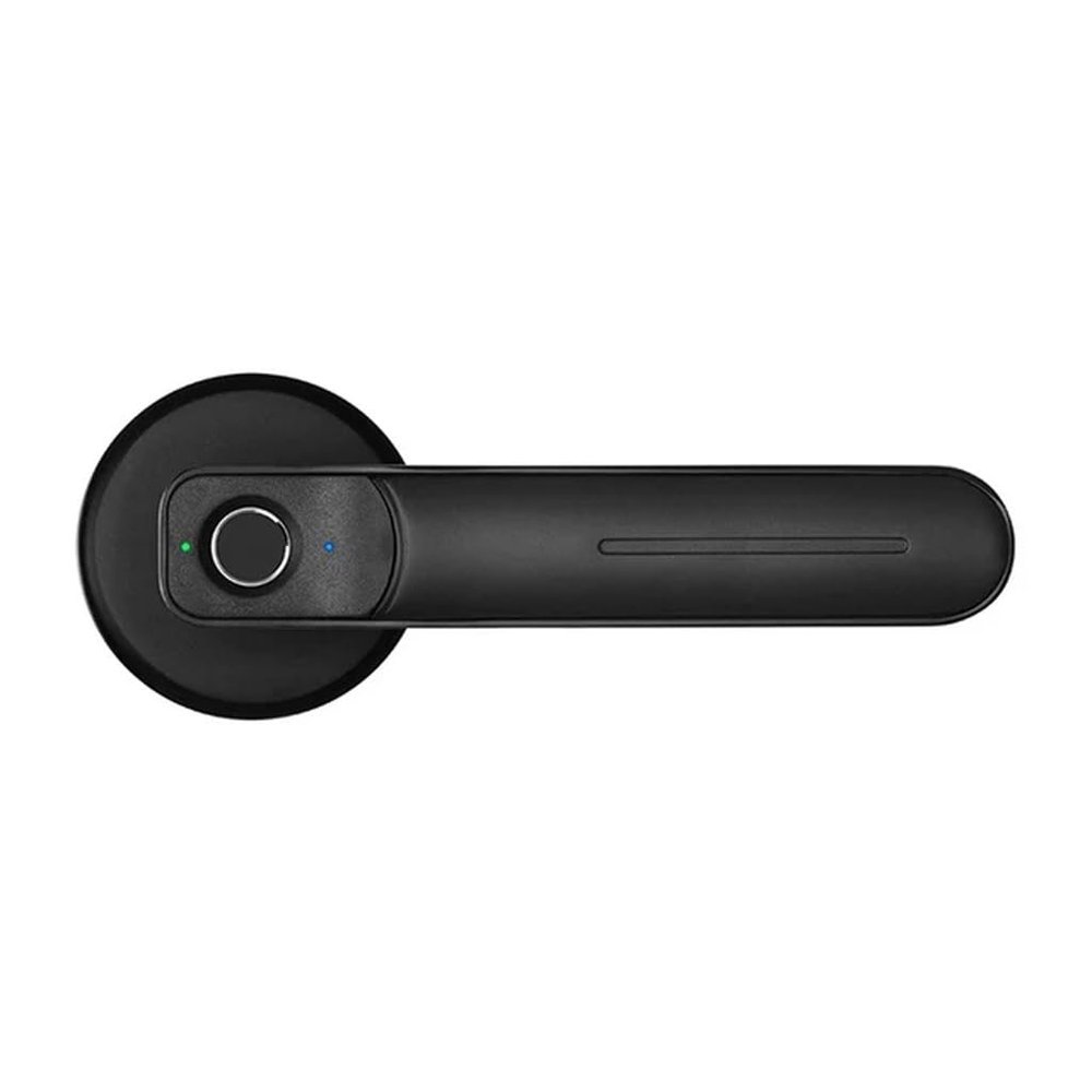 HIONJIN Fingerprint with 2 Keys Lock for Indoor Smart Keyless Security Entry Home Office Door Handle Smart Lock(E)