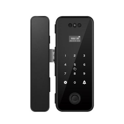 HIONJIN Smart Recognition Fingerprint Password Code Lock for Frameless Frame Push Sliding Door(Type D)