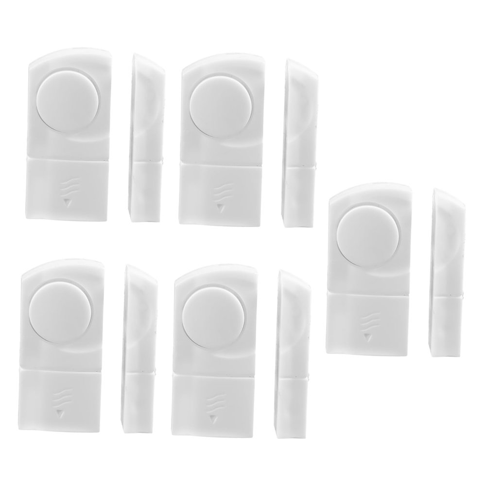 HOMSFOU 5pcs Door Security Alarm Sensors Loud Chime for Home Store Easy Installation Compact Design Versatile Use for Doors