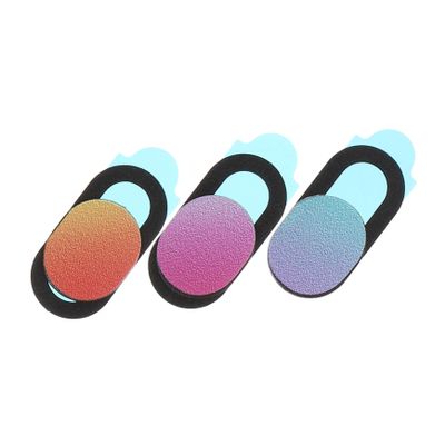 KICHOUSE 3pcs Anti-Peeping Camera Lens Caps Decorative Covers for Laptop Desktop Smartphone Gradient Color Privacy Protectors for Security and Convenience