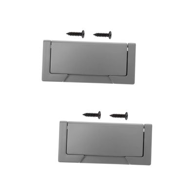 ARTIBETTER 2pcs Modern Cabinet Handles Recessed Drawer Pulls Flat Door Handles for Wardrobe Dresser Closet Brushed