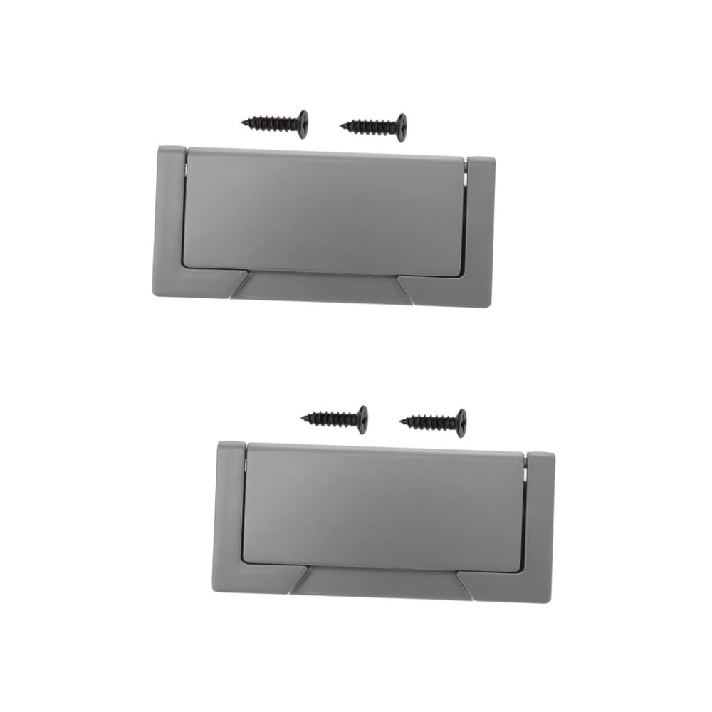ARTIBETTER 2pcs Modern Cabinet Handles Recessed Drawer Pulls Flat Door Handles for Wardrobe Dresser Closet Brushed