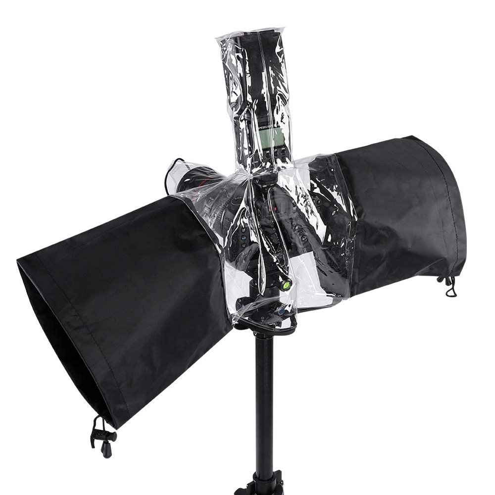 Brrnoo Camera Rain Cover, Rain Cover Camera Accessories with Double Zippers for DSLR Camera