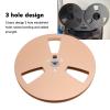 1/4 7 Inch Empty Tape Reel, Universal 3 Holes Aluminum Alloy Open Reel Sound Takeup Reel for Reel to Reel Tape Player(Black Silver Gold) (Gold) view 2