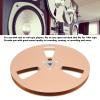 1/4 7 Inch Empty Tape Reel, Universal 3 Holes Aluminum Alloy Open Reel Sound Takeup Reel for Reel to Reel Tape Player(Black Silver Gold) (Gold) view 3