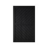 Homacer 42 in. x 80 in. Slanted Stripe Design 003 Black Finished & Unassembled Pine Wood Barn Door (Interior Use Only) view 1