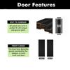 Homacer 42 in. x 80 in. Slanted Stripe Design 003 Black Finished & Unassembled Pine Wood Barn Door (Interior Use Only) view 4