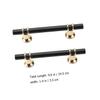ARTIBETTER 2pcs Stylish Cupboard Pull Handles Metal Door Pullers for Cabinets Wardrobes and Bathrooms Modern Design Black Finish view 2