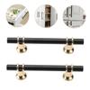 ARTIBETTER 2pcs Stylish Cupboard Pull Handles Metal Door Pullers for Cabinets Wardrobes and Bathrooms Modern Design Black Finish view 3