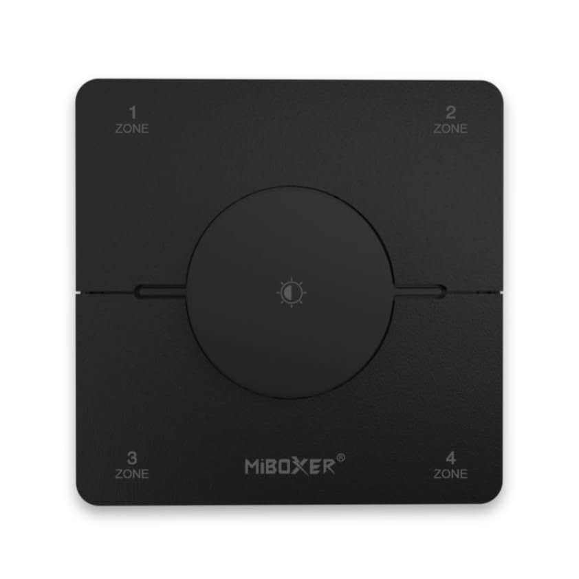 Miboxer K0S 4 Zone CCT Rotating Panel Remote, Brightness and Color Temperature Adjustable (Black)