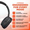 HyperGear Black Wireless Headphones - Over Ear Bluetooth Headphones, Over the Ear Noise Cancelling Gym Head Phones Women & Men Wireless Bluetooth Workout Flip Earcups In for Solo, Out for Stereo Music view 2