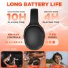 HyperGear Black Wireless Headphones - Over Ear Bluetooth Headphones, Over the Ear Noise Cancelling Gym Head Phones Women & Men Wireless Bluetooth Workout Flip Earcups In for Solo, Out for Stereo Music view 3
