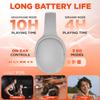 HyperGear White Wireless Headphones - Over Ear Bluetooth Headphones, Over the Ear Noise Cancelling Gym Head Phones Women & Men Wireless Bluetooth Workout Flip Earcups In for Solo, Out for Stereo Music view 3