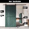 Homacer 32 in. x 80 in. Slanted Stripe Design 004 Royal Pine Finished & Unassembled Pine Wood Barn Door (Interior Use Only) view 3