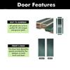 Homacer 32 in. x 80 in. Slanted Stripe Design 004 Royal Pine Finished & Unassembled Pine Wood Barn Door (Interior Use Only) view 4