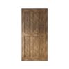 Homacer 32 in. x 80 in. Slanted Stripe Design 002 Dark Walnut Finished & Unassembled Pine Wood Barn Door (Interior Use Only) view 1