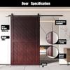 Homacer 48 in. x 80 in. Slanted Stripe Design 002 Red Mahogany Finished & Unassembled Pine Wood Barn Door (Interior Use Only) view 3