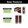 Homacer 48 in. x 80 in. Slanted Stripe Design 002 Red Mahogany Finished & Unassembled Pine Wood Barn Door (Interior Use Only) view 4