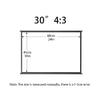 30" 40" 50" 60" 72" Anti-Crease Projector Screen, Indoor Outdoor HD Movie Screen, Wall Mounted Projection Screen for Home Party Office(30 Inch 4:3) view 2