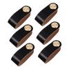 ARTIBETTER 6pcs Pu Leather Cabinet Pull Handles Soft and Comfortable Dresser Knobs for Easy Drawer Access Black Furniture Hardware Simple Installation for Door Thicknesses view 1