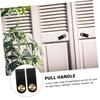 ARTIBETTER 6pcs Pu Leather Cabinet Pull Handles Soft and Comfortable Dresser Knobs for Easy Drawer Access Black Furniture Hardware Simple Installation for Door Thicknesses view 2