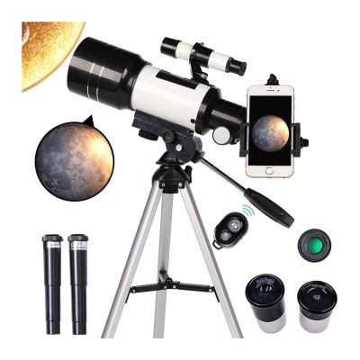 Ultra Hd, Astronomy Beginners 70Mm Travel Refractor Telescope Smartphone Adapter Camera Shutter Wire Control Moon Filter for Natural Scenery,Telescope for Adults Double The Comfort