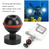Diving Light Ball Head, Aluminium Alloy Ball Heads Camera Mount Adapter Lightweight Portable Ball Head Adapter Sports Cameras Light Arm Fixed Base (Black) view 2