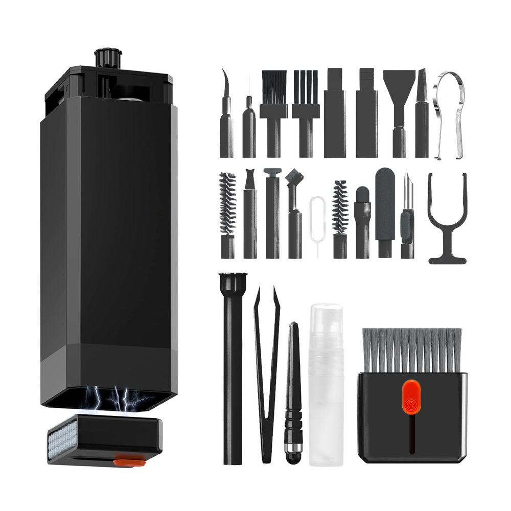 32 in 1 Laptop Cleaning Kit Keyboard Cleaner, Cleaning Kit for iPhone and AirPods, Phone Charging Port Cleaning Tool, Keyboard Cleaning Kit with Brush, Electronics Cleaning Tool for MacBook iPad Watch